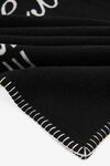 Alexander Wang black/white heritage blanket with script logo