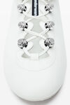Alexander Wang optic white vyolette lace-up flat in leather