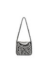 spike small hobo bag in studded leather