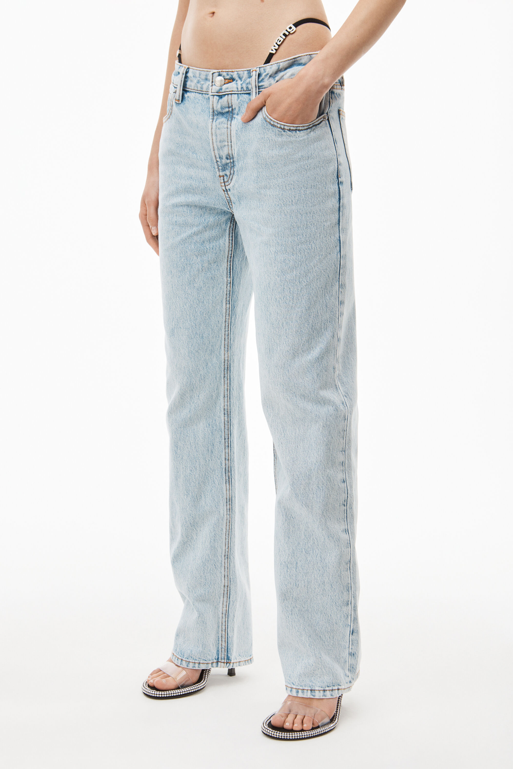 alexanderwang DIAMANTE LOGO STRAP LAYER 