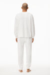 alexander wang 中性款棉质保暖华夫格长袖衫  white