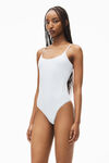 Alexander Wang white cami bodysuit in ribbed knit