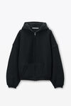 Alexander Wang black 厚实摇粒绒星星图案拉链连帽衫