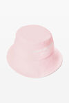 Alexander Wang light pink unisex distressed logo bucket hat