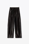 alexander wang track pant in satin jersey black