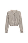 Alexander Wang champagne champagne crystal hotfix sheer cardigan