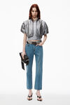 alexander wang og high-rise stovepipe jean in denim  vintage medium indigo