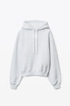 Alexander Wang light heather grey 发泡徽标装饰硬挺毛圈布连帽衫