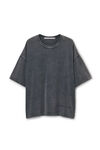 Alexander Wang vintage grey 棉质平纹针织布男士徽标装饰 t 恤