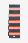 logo scarf in brushed stripe mohair
