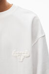alexander wang beefy graphic sweatshirt in japanese jersey white