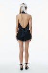 Alexander Wang navy deconstructed logo jersey top