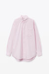 Alexander Wang light pink 棉质牛津布加大款衬衫