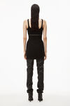 alexander wang 徽标弹力连衣裙 black