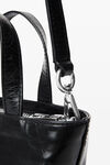 Alexander Wang black punch 裂纹漆皮迷你托特包