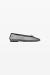 Alexander Wang black lina ballchain flat in mesh