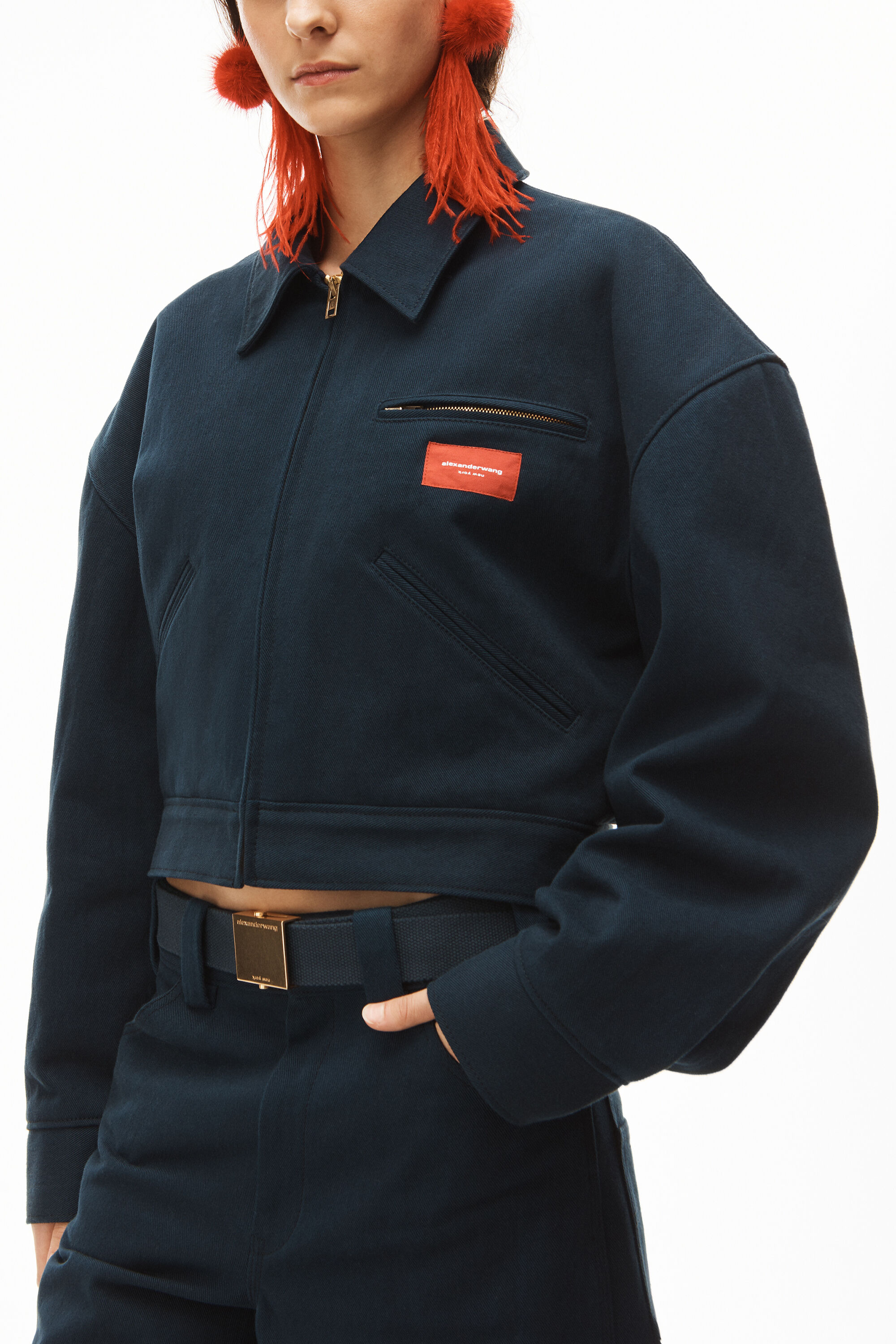 alexanderwang WORK BOMBER JACKET IN RAW 