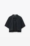 Alexander Wang black black logo cropped jersey tee
