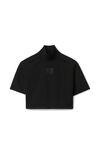 alexander wang 紧身尼龙短袖高领衫 black
