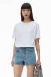 Alexander Wang white 发泡徽标装饰棉质平纹针织 t 恤