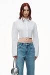Cropped Structured Shirt in Organic Cotton