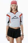 Alexander Wang white/red graphic logo top