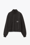 high neck pullover in dense fleece