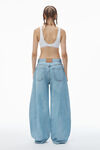 Alexander Wang classic light indigo 再生牛仔布加大款低腰牛仔裤
