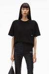 Alexander Wang black unisex pocket tee in high twist jersey