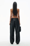 Low Waist Crochet Leather Trouser