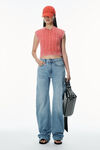 Alexander Wang classic light indigo articulated denim jeans with high-frequency logo