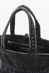 Alexander Wang grey aged 小号 punch 棉质牛仔布托特包