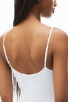 Alexander Wang white cami bodysuit in ribbed jersey