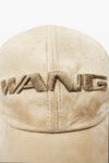 Alexander Wang weathered tan 3d 徽标装饰刺绣植绒牛仔布帽