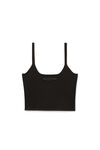 alexander wang 弹力粘胶纤维针织低圆领背心 black