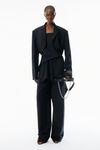 Alexander Wang black black wool mohair draped jacket