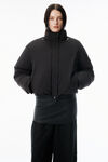 Alexander Wang black black puffer coat with detachable scarf