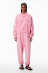 Alexander Wang washed lotus pink logo puff print sweatshirt