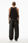 alexander wang baggy jean in plonge leather black