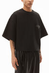 alexander wang beefy graphic tee in japanese jersey black