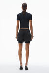 Alexander Wang washed black 带平角短裤预制款短裤