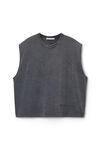 Alexander Wang vintage grey 棉质平纹针织布男士无袖背心