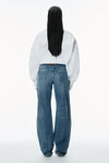 Alexander Wang vintage medium indigo 中靛蓝水洗低腰接裆牛仔裤