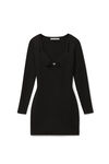 alexander wang 弹力粘胶纤维针织比基尼连衣裙 black