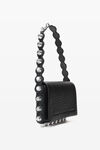 Alexander Wang black roz wallet with crossbody strap in leather