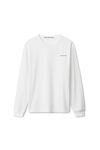 Alexander Wang white unisex long sleeve tee in high twist jersey