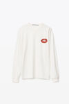 alexander wang grill graphic tee in compact jersey snow white