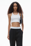 alexander wang pleated trouser in wool tailoring black