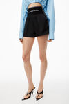alexander wang safari short in cotton tailoring   black