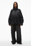 Alexander Wang fog crease wash 褶皱印花棉质汉麻平纹针织布机车夹克